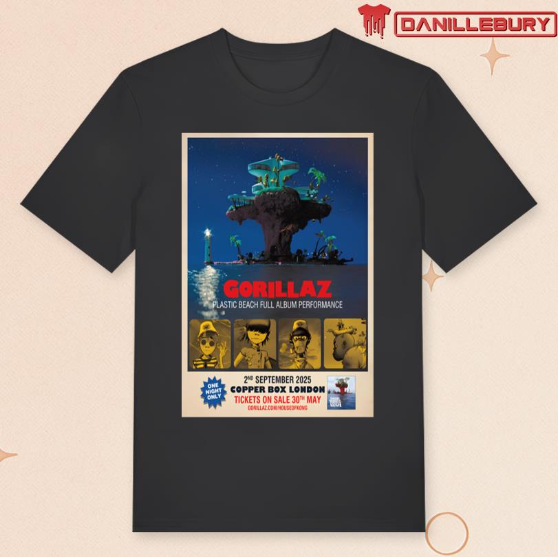 Gorillaz September 2 2025 Copper Box London Poster