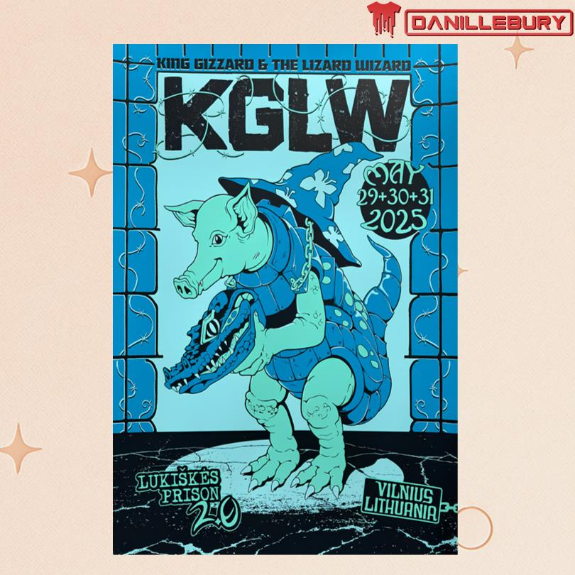 King Gizzard & The Lizard Wizard May 29-31 2025 Vilnius Lithuania Poster
