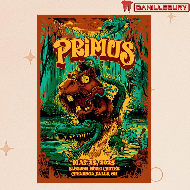 Primus May 25 2025 Blossom Music Center Cuyahoga Falls OH Poster