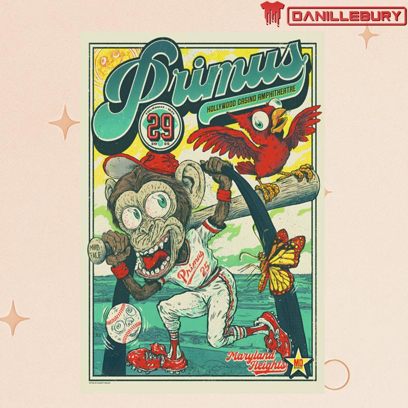 Primus May 29 2025 Hollywood Casino Amphitheatre Maryland Heights MO Poster