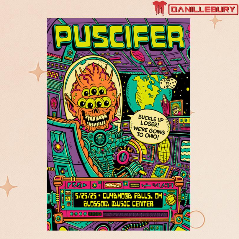 Puscifer 5.25.2025 Blossom Music Center Cuyahoga Falls OH Poster