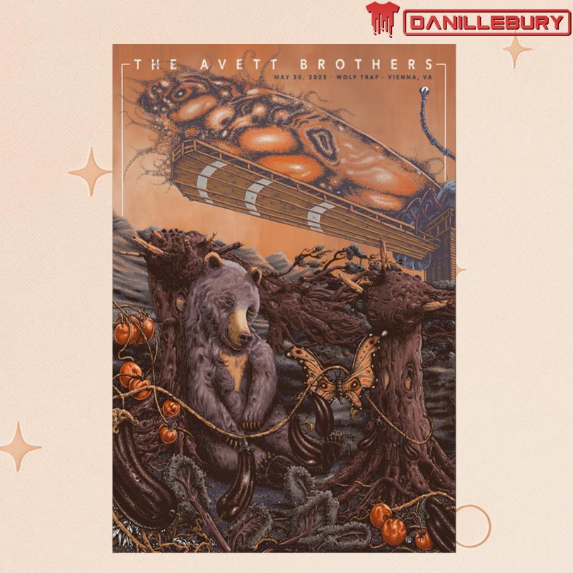 The Avett Brothers May 30 2025 Wolf Trap Vienna VA Poster