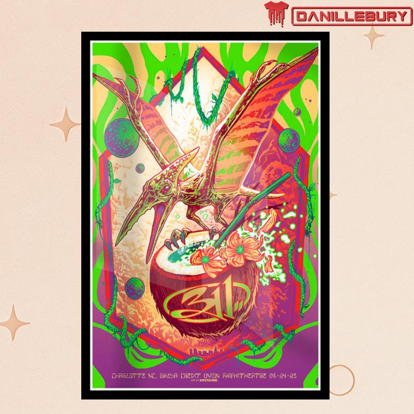311 Charlotte NC June 24 2025 at Skyla Credit Union Amphitheatre Poster