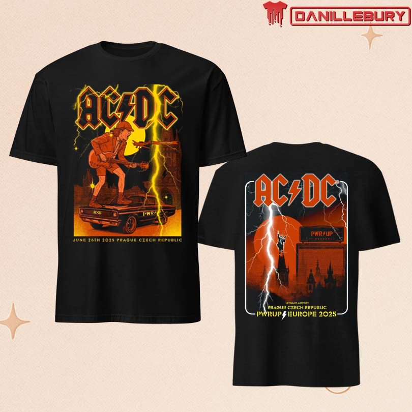 ACDC June 26 2025 Prague, Czechia Tour Shirt