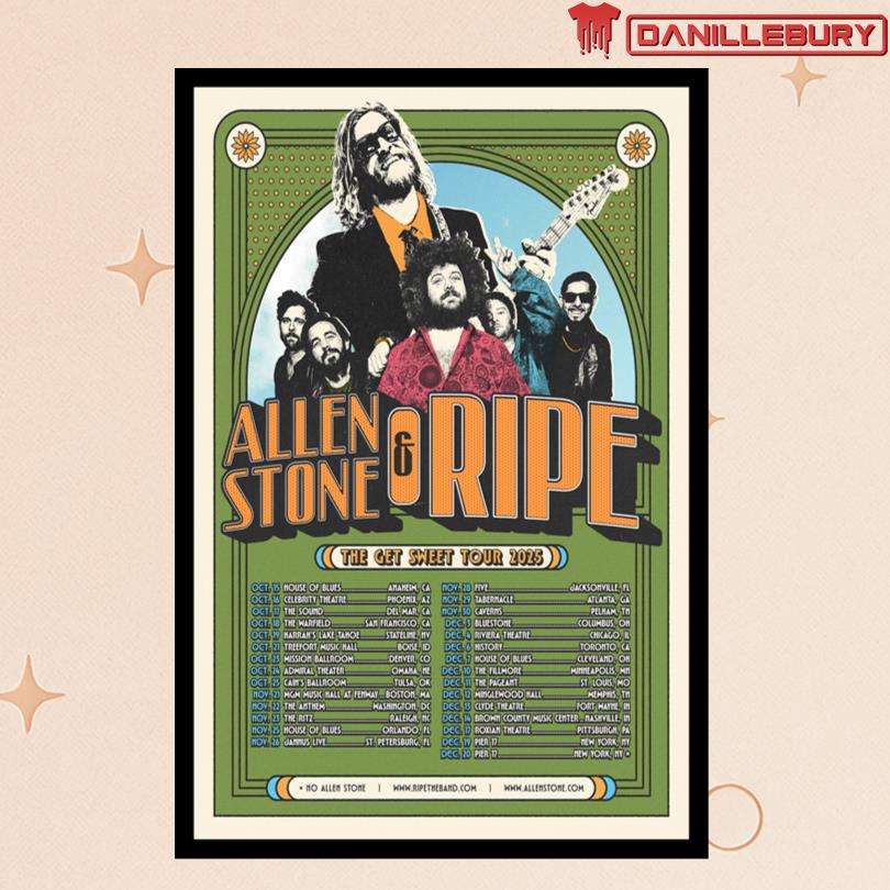 Allen Stone 2025 The Get Sweet Tour Poster