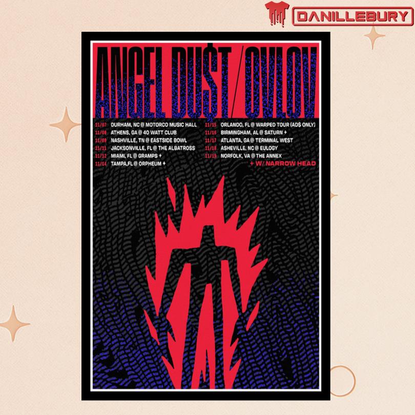 Angel Dust Ovlov Tour 2025 Nov Poster