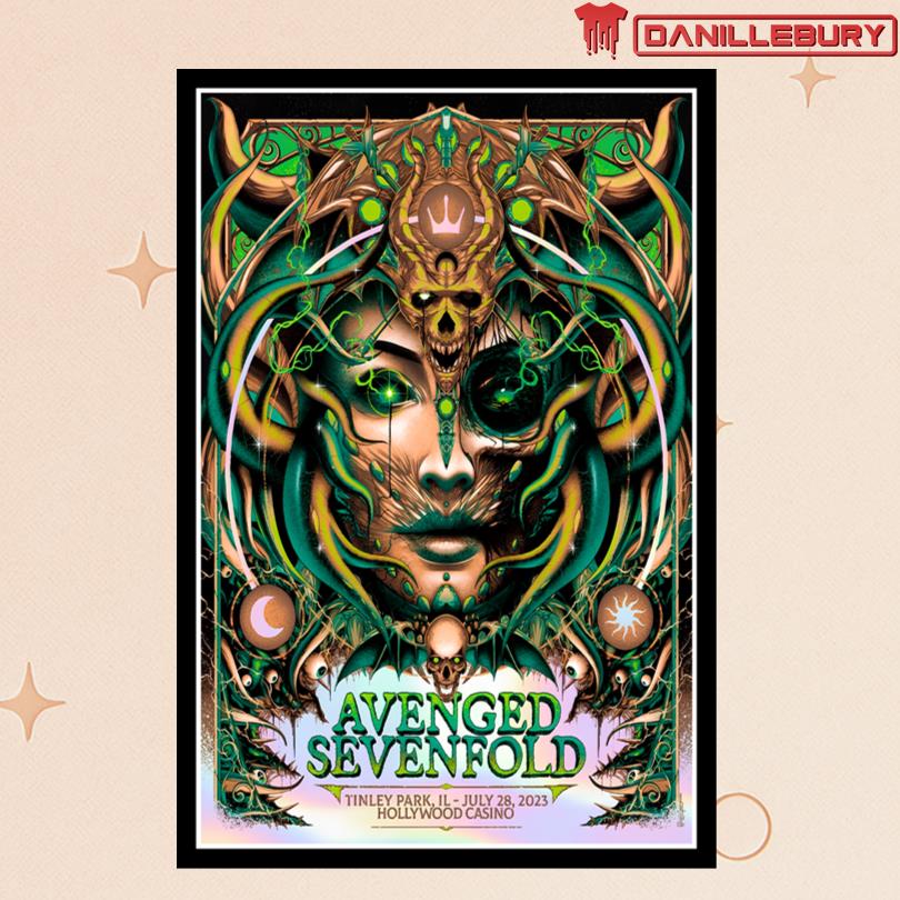 Avenged Sevenfold July 28 2023 Holly Wood Casio Concert Poster