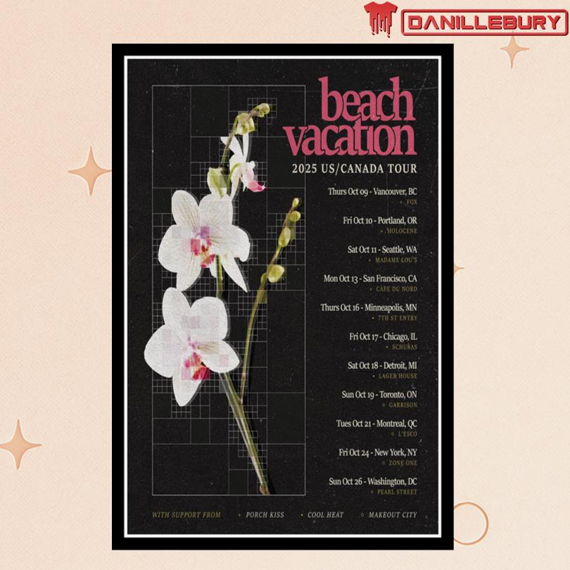 Beach Vacation 2025 US Canada Tour Poster