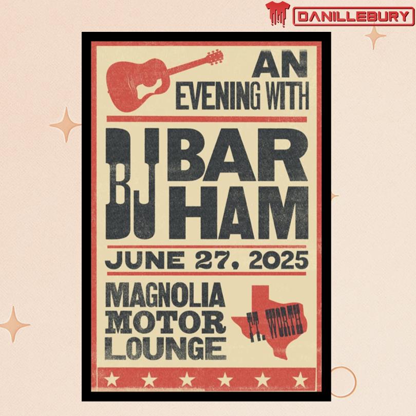 BJ Barham June 27 2025 Magnolia Motor Lounge Poster