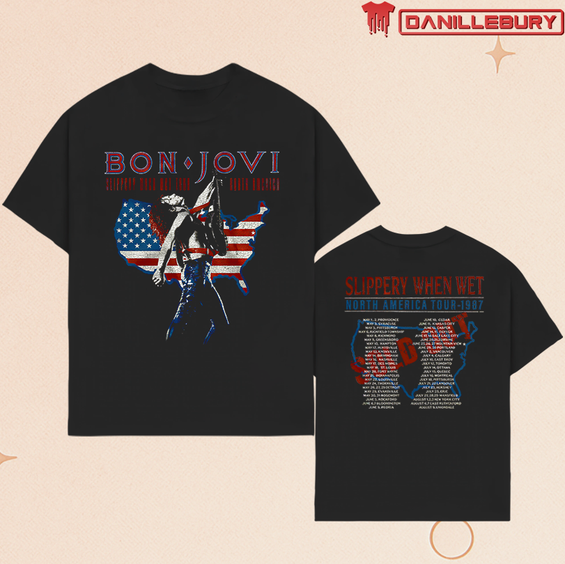 Bon Jovi Slippery When Wet North America Tour T-Shirt