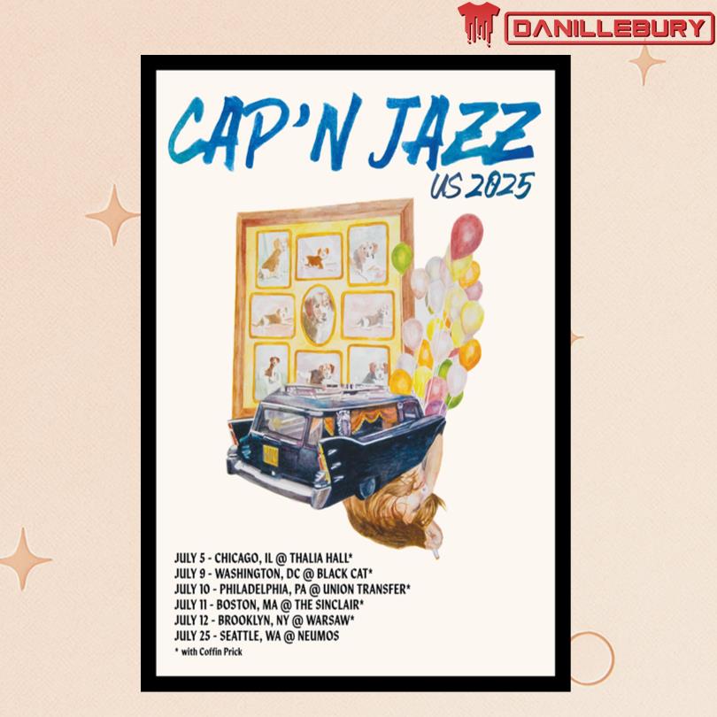 Cap\'n Jazz US 2025 Tour Poster