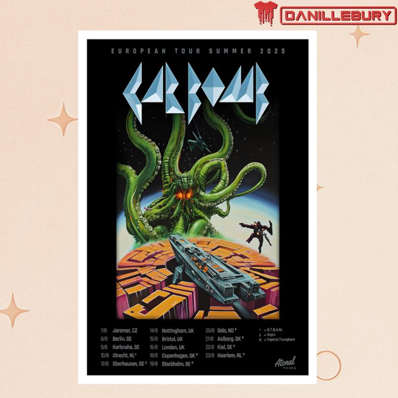 Car Bomb August 2025 European Tour Summer Poster