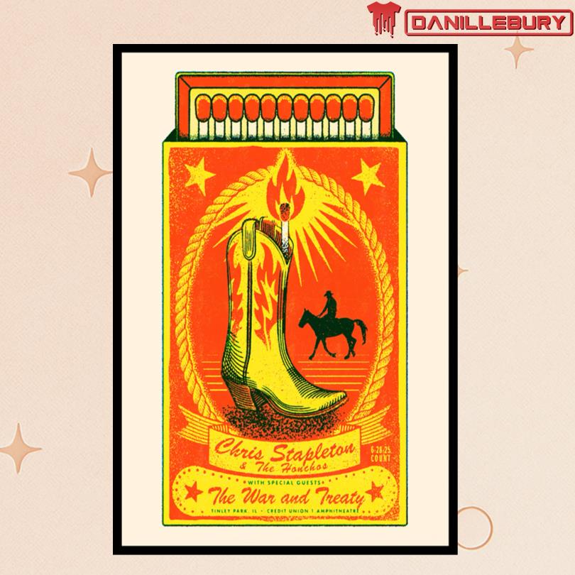 Chris Stapleton And Jun 28 2025 Finley Park IL Poster