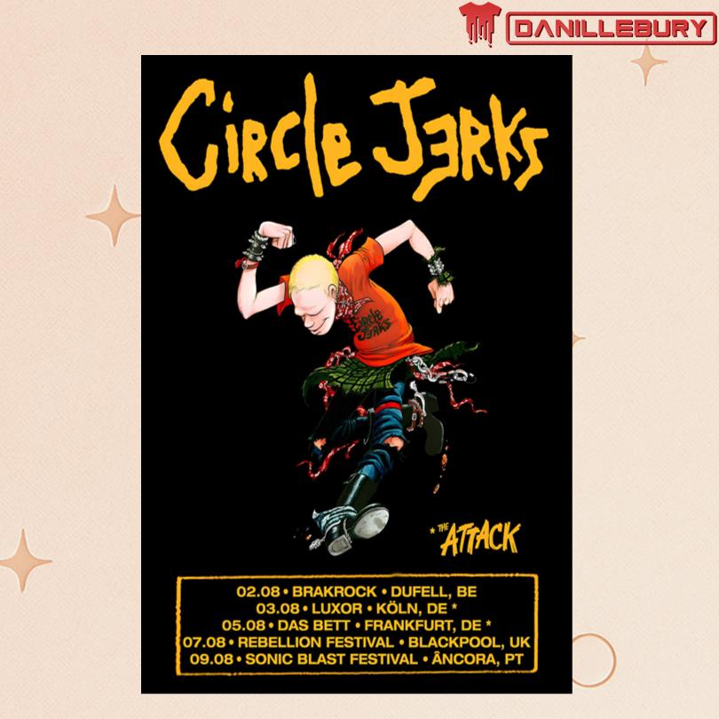 Circle Jerks 2025 August Tour Poster