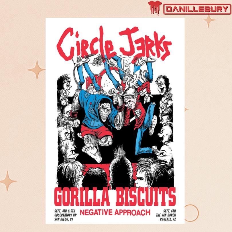 Circle Jerks At San Diego CA Sept 4-5 2025 Poster
