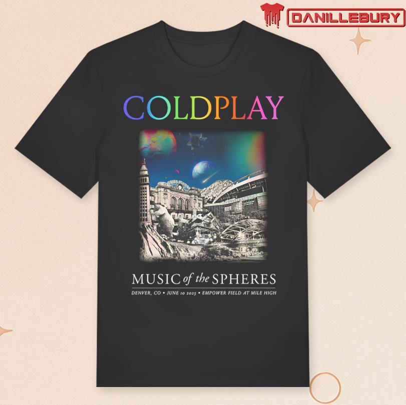 Coldplay June 10 2025 Denver CO Limited Edition Tour Tee
