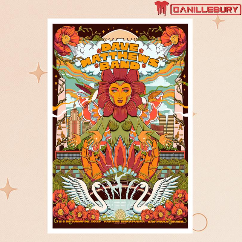 Dave Matthews Band June 7 8 2025 Sao Paulo Brazil Poster
