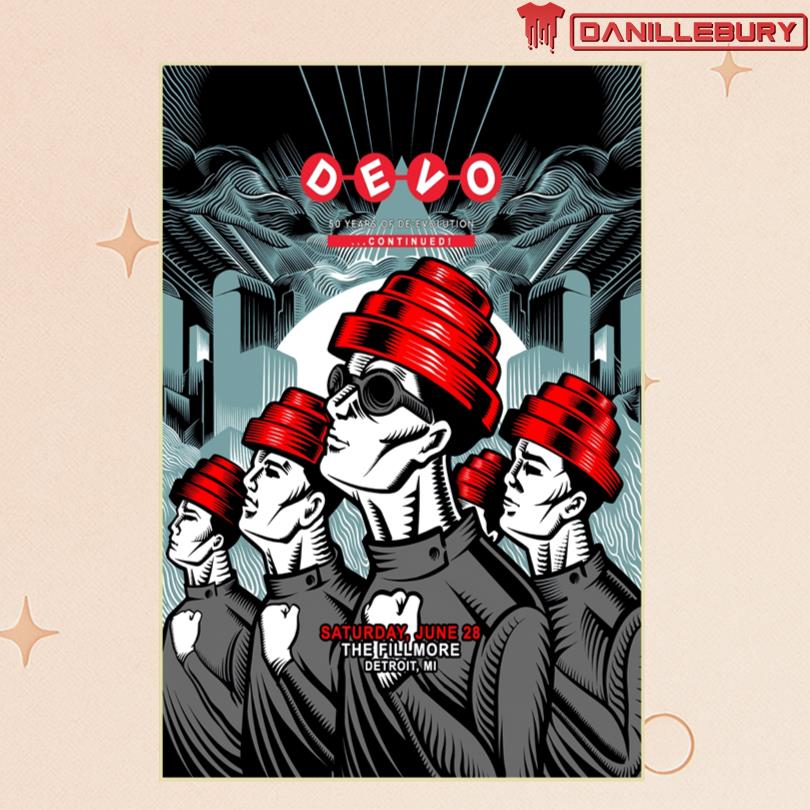 Devo Show At The Fillmore Detroit MI June 28 2025 Poster