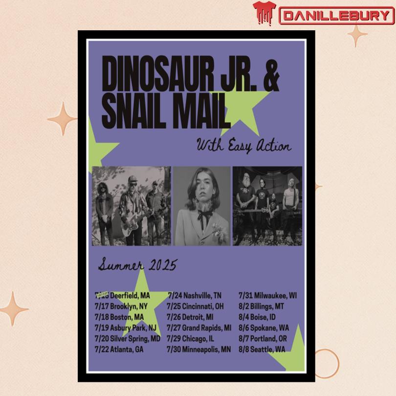 Dinosaur Jr & Snaul Mail Summer 2025 Poster