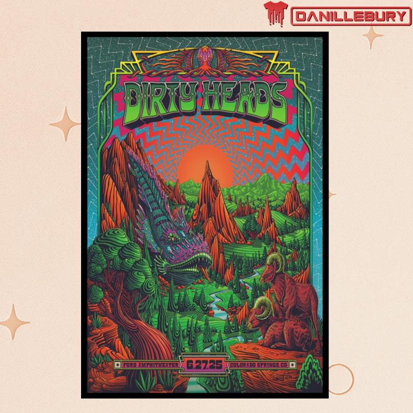 Dirty Heads June 27 2025 Ford Amphitheater in Colorado Springs, CO Poster
