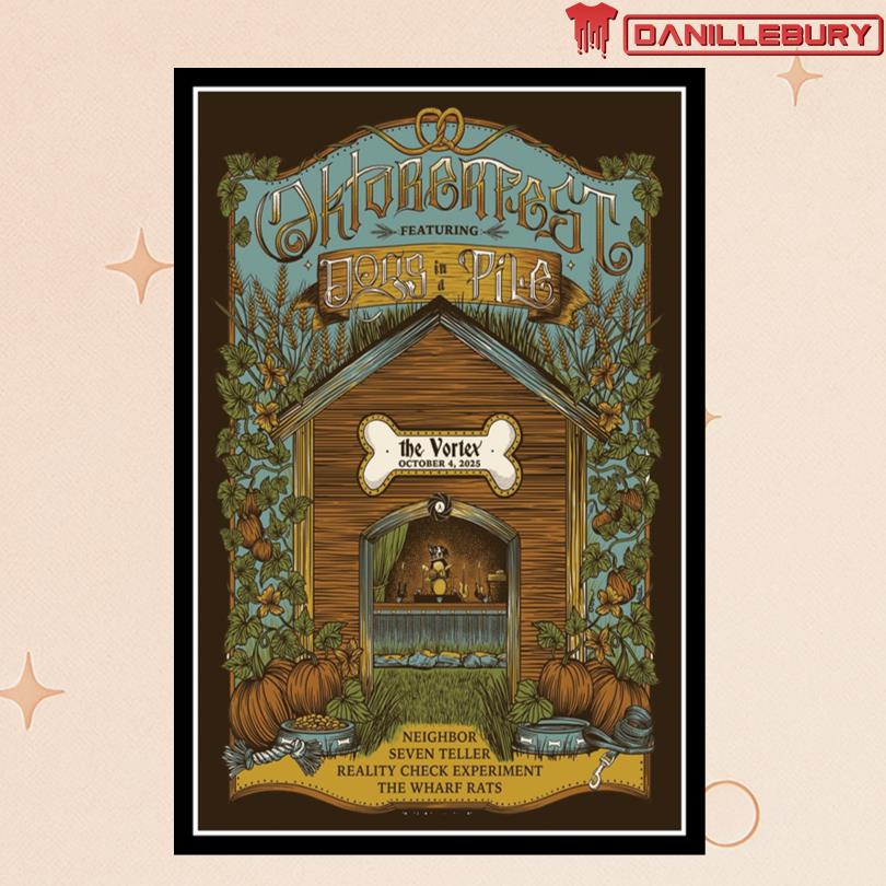 Dogs In A Pile Oktoberfest October 4 2025 Poster