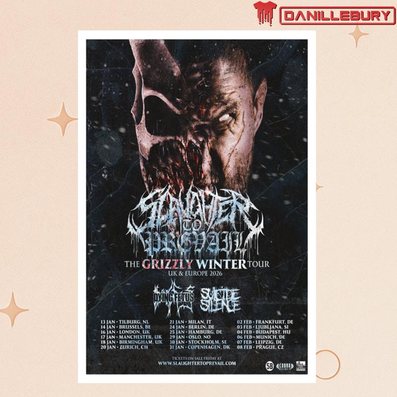 Dying Fetus The Grizzly Winter Tour 2026 Poster