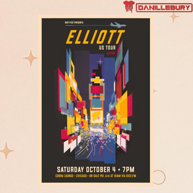 Elliott October 4 2025 Cobra Lounge Chicago Poster