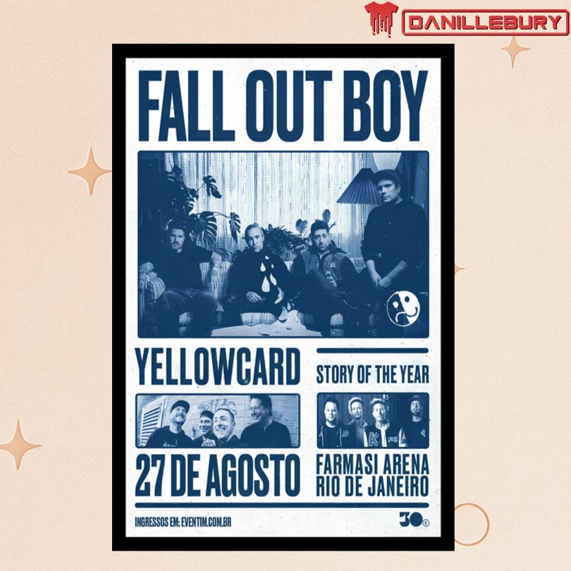 Fall Out Boy August 27 2025 Farmasi Arena Rio De Janeiro Poster