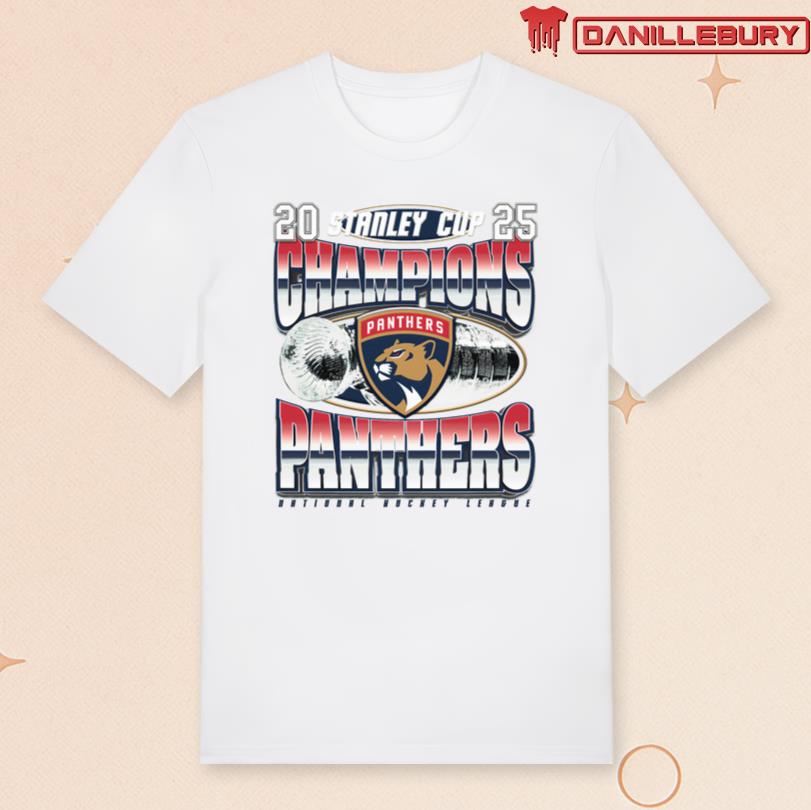 Florida Panthers Merch 2025 Stanley Cup Champions Team Victory Arch Tee