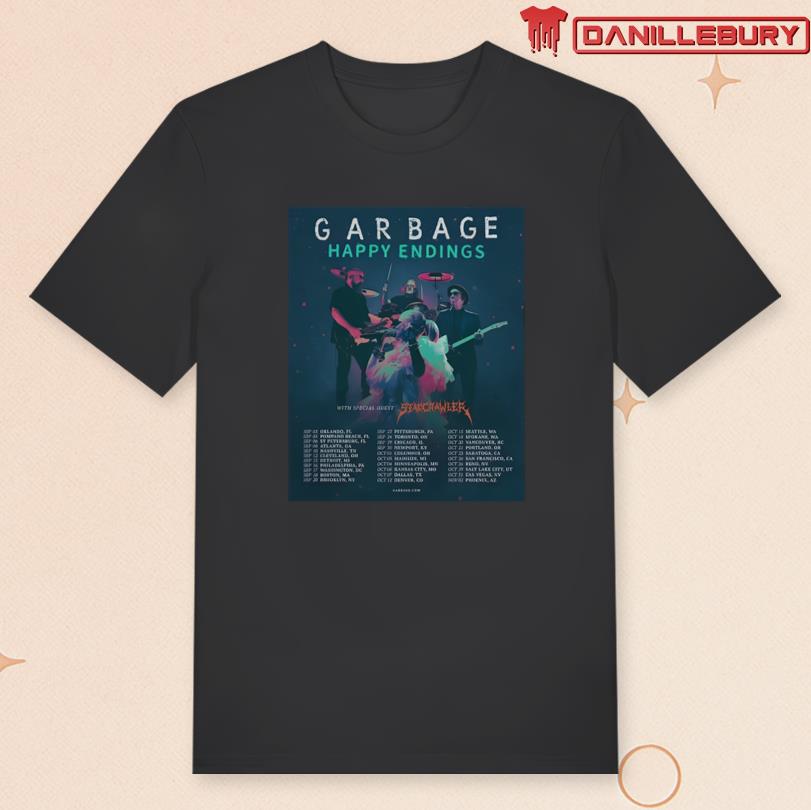 Garbage Happy Endings America Tour Merch 2025 T-Shirt
