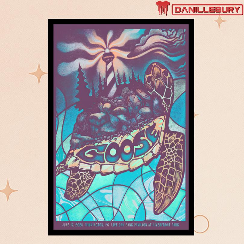 Goose Live Oak Bank Pavilion Wilmington NC June 17 2025 Tour Poster