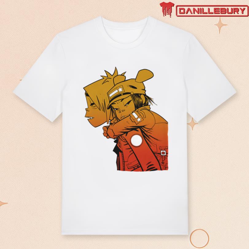 Gorillaz Official Sunset Piggyback T-Shirt