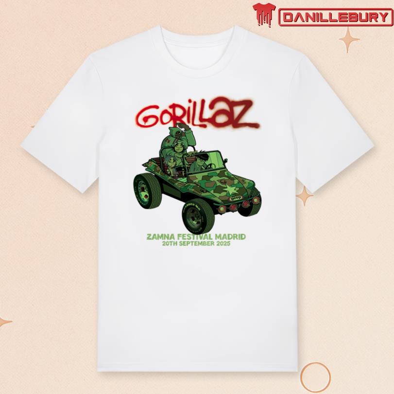 Gorillaz Zamna Festival Madrid September 20 2025 Tee