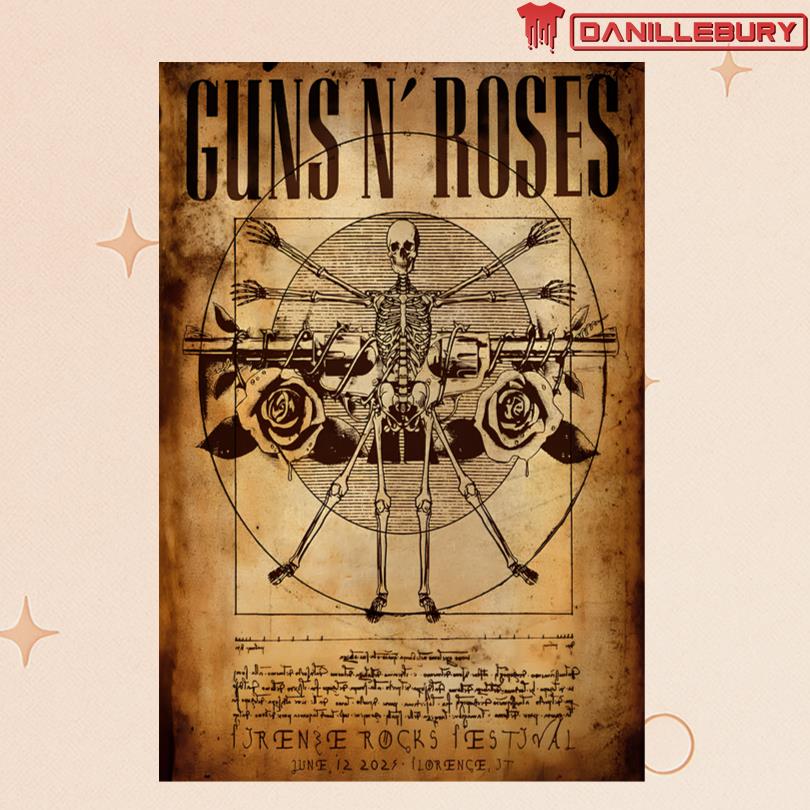 Gun N Roses June 12 2025 At Firenze Rocks Florence IT Poster