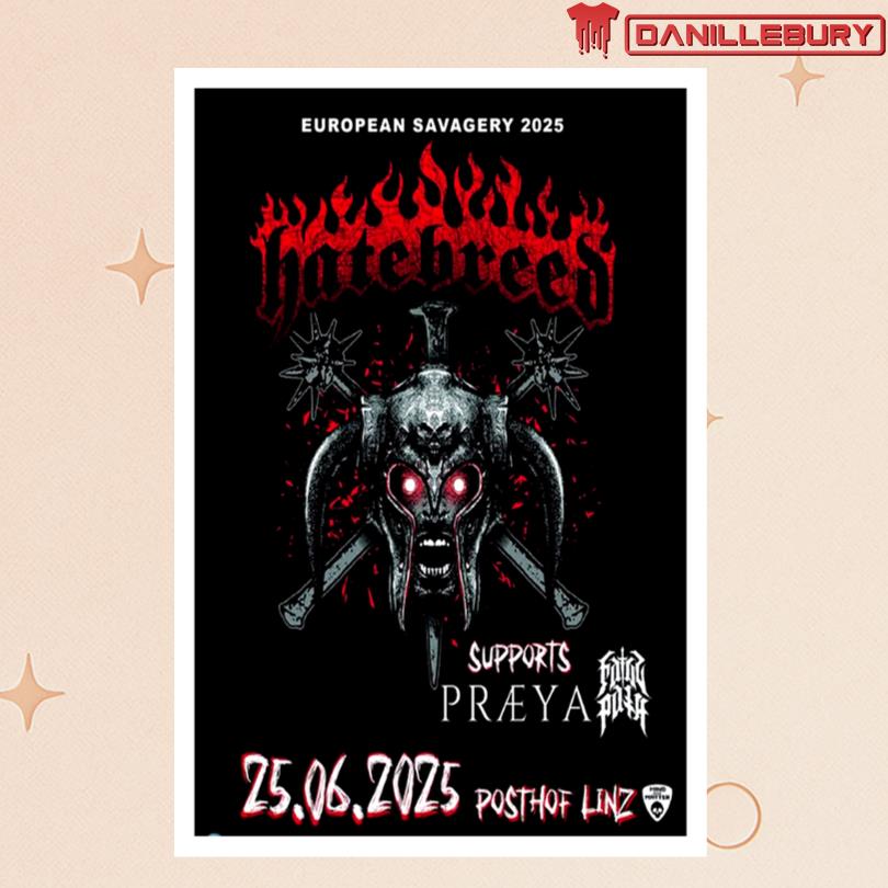 Hatebreed at Linz Austria June 25 2025 Poster