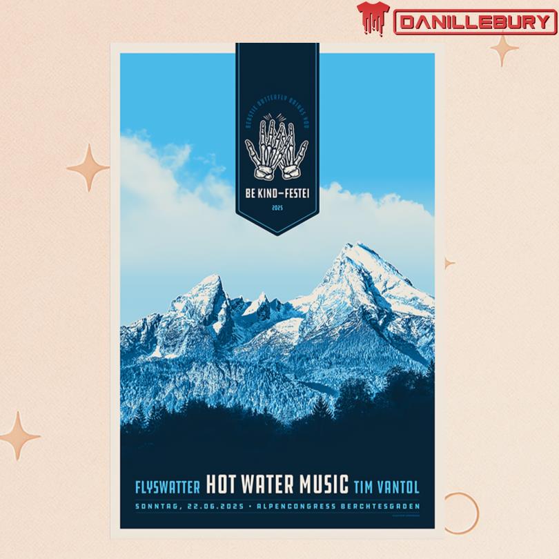 Hot Water Music Alpencongress Berchtesgaden Bavaria Jun 22 2025 Show Poster