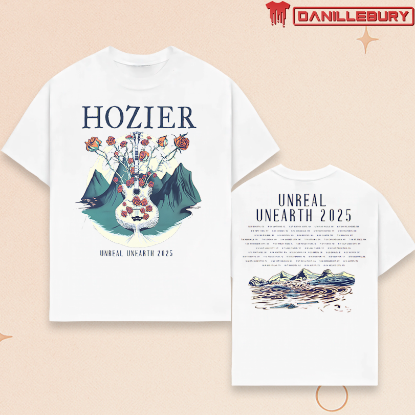 Hozier Unreal Unearth 2025 Guitar Tour Tee