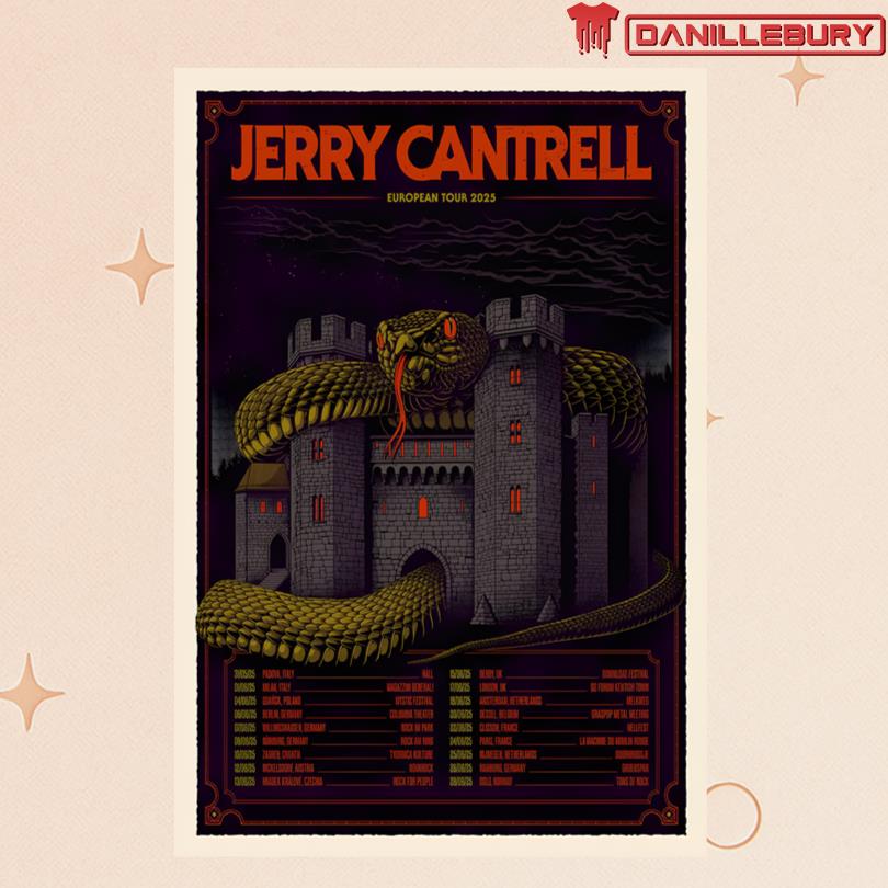 Jerry Cantrell European Tour 2025 May June Poster