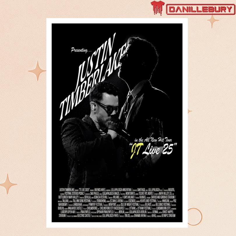 Justin Timberlake In The All New Hit Tour 25 Poster