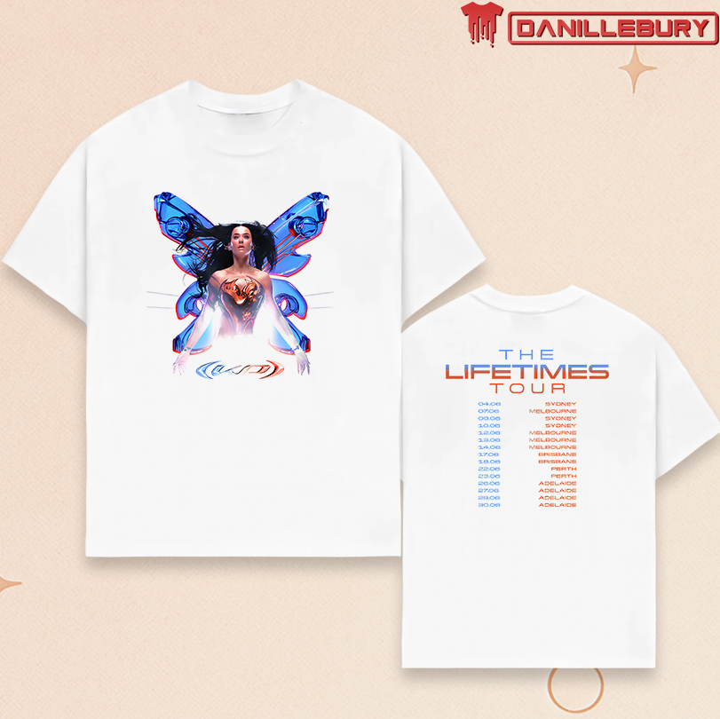 Katy Perry The Lifetimes Tour 2025 June Butterfly Tee