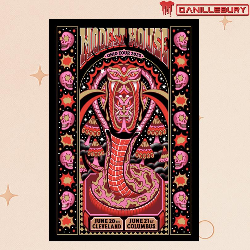 Modest Mouse June 21 At Columbus Ohio Tour 2025 Poster