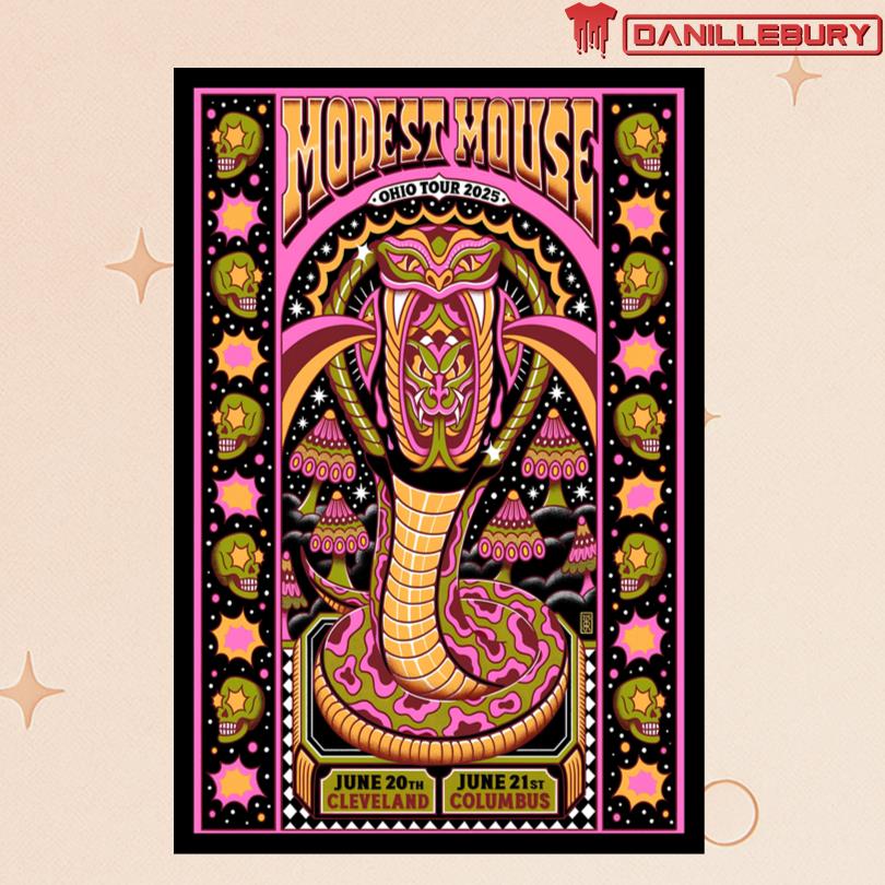 Modest Mouse Poster Cleveland June 20 2025 Tour