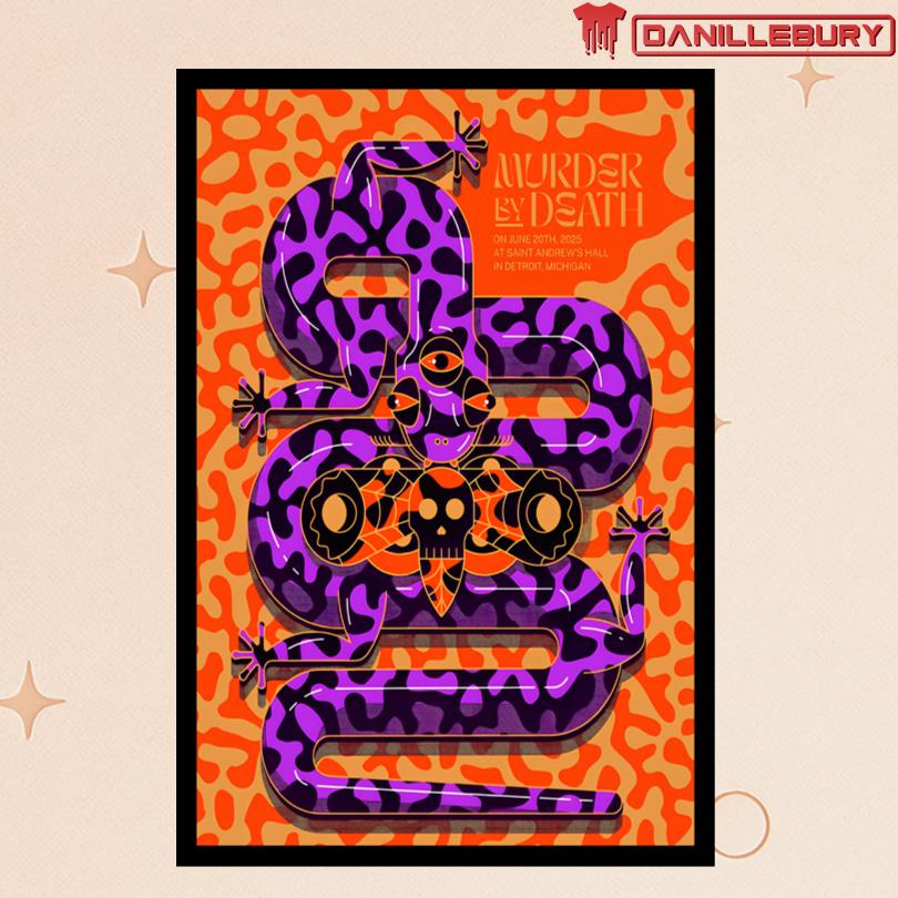 Murder By Death June 20 2025 Detroit MI Event Poster