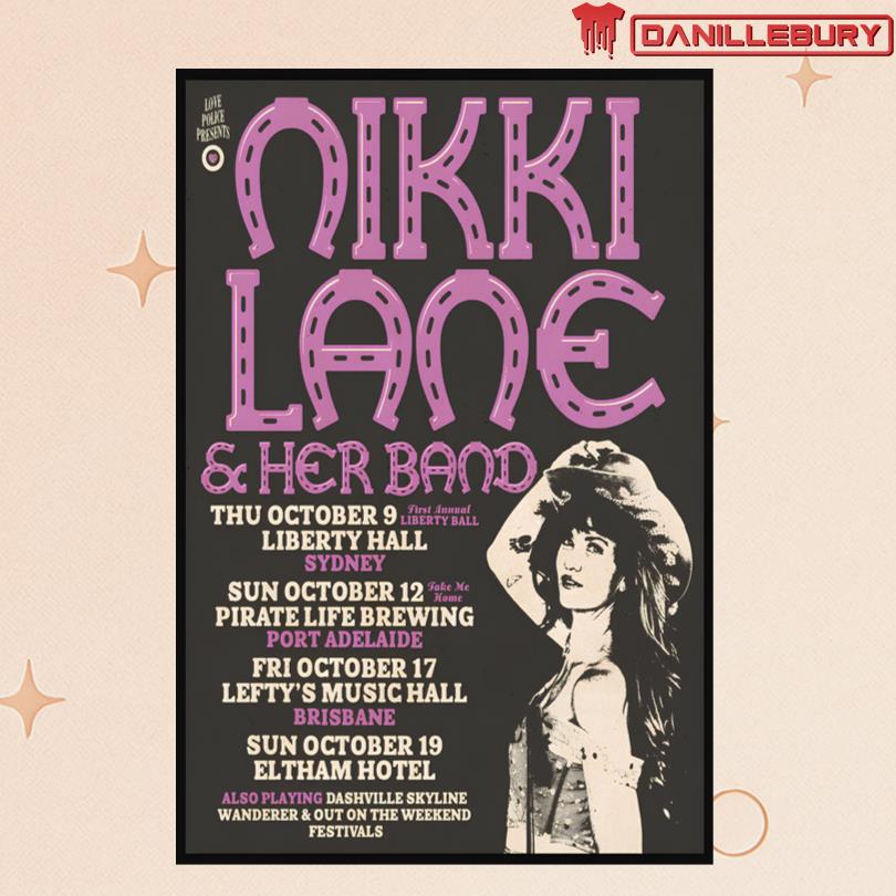 Nikki Lane & Her Band 2025 Tour Australia Poster
