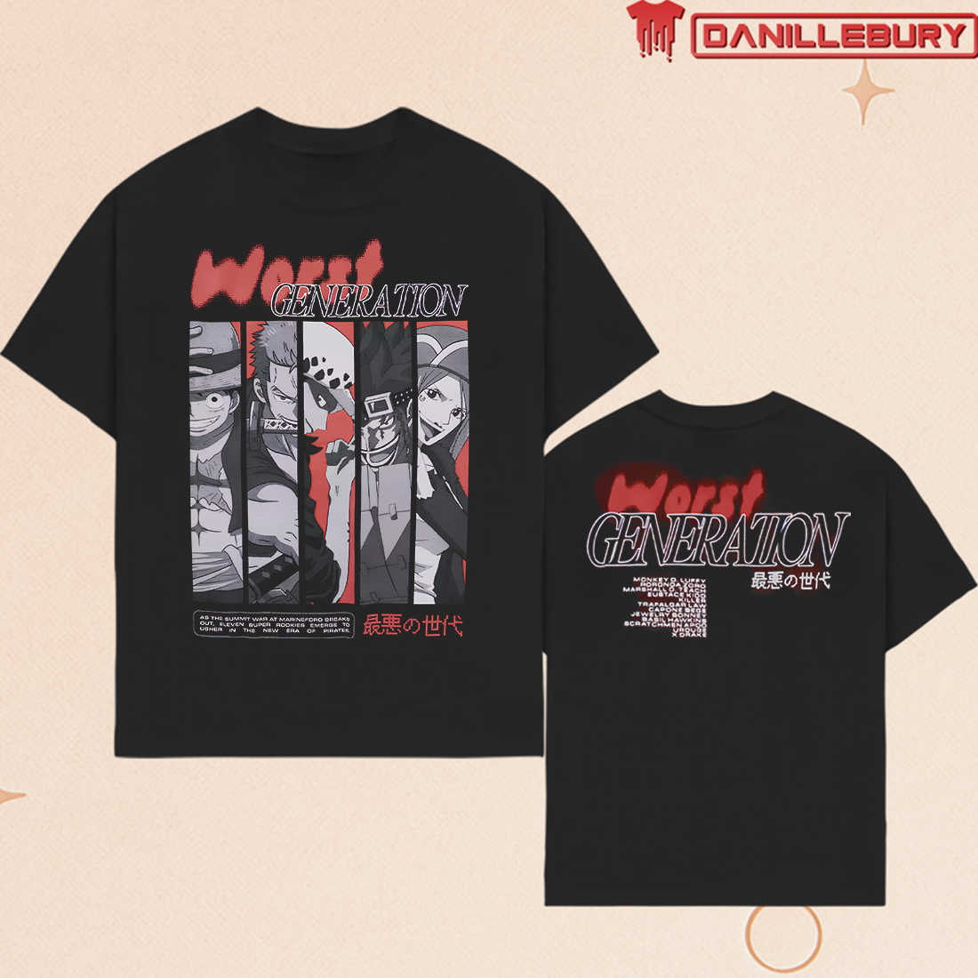 One Piece Worst Generation Tee