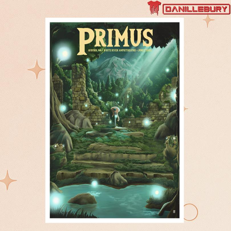 Primus June 7 2025 White River Amphitheatre Auburn WA Tour Poster