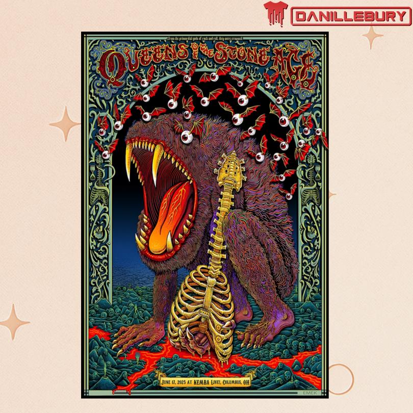 Queen Of The Stone Age KEMBA Live Columbus OH June 17 2025 Poster