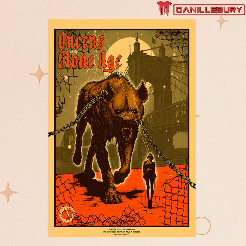 Queens Of The Stone Age Brady Music Center Cincinnati OH June 18 2025 Poster