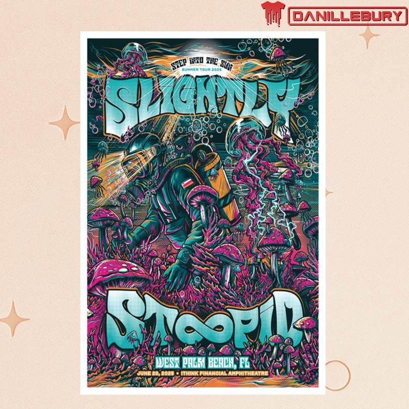 Slightly Stoopid June 28 2025 iTHINK Financial Amphitheatre in West Palm Beach FL Poster