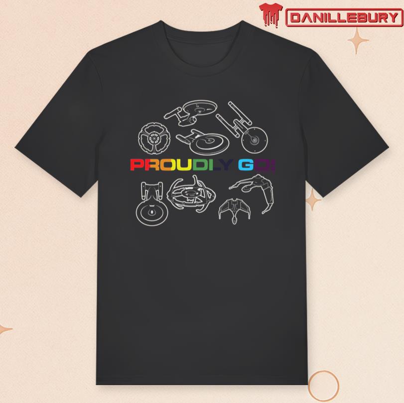 Star Trek Pride Starships Proudly Go T-shirt